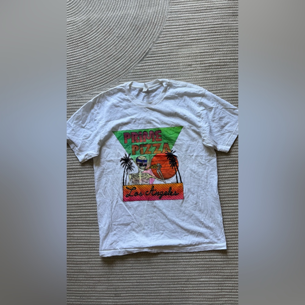 PRIME PIZZA LOS ANGELES graphic T-Shirt size M Ideal by Next Level 100%cotton